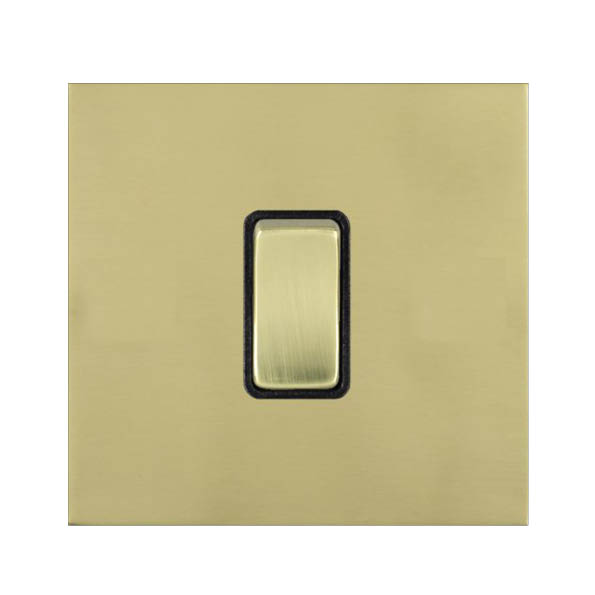Hamilton Sheer G2 1 Gang Intermediate Switch - Polished Brass with Black Insert