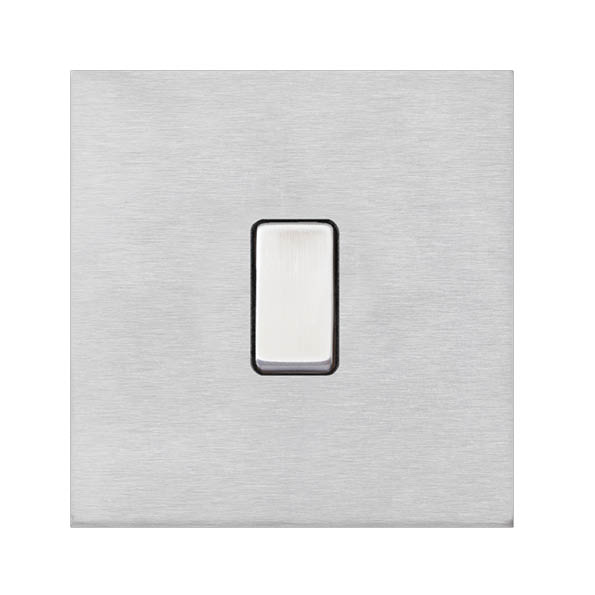 Hamilton Sheer G2 1 Gang Intermediate Switch - Satin Stainless with Black Insert