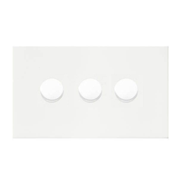 Hamilton Sheer G2 3 Gang 2 Way 100W Dimmer - Matt White