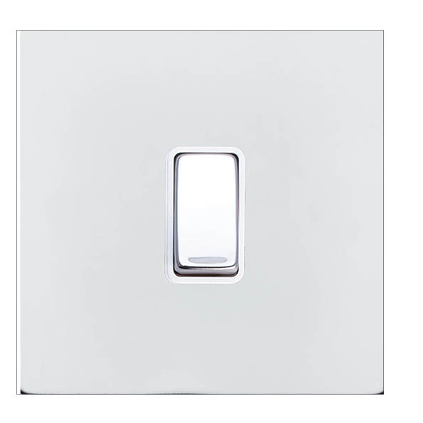 Hamilton Sheer G2 1 Gang 2 Way Switch - Bright Chrome with White Insert