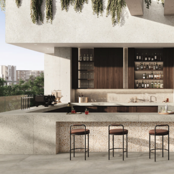 Terrazzo Fusion Chips Porcelain Tiles 120 x 120cm