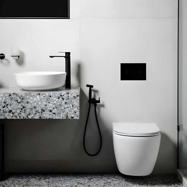 Envoy Slim Wall Mounted Rimless WC and Seat - White