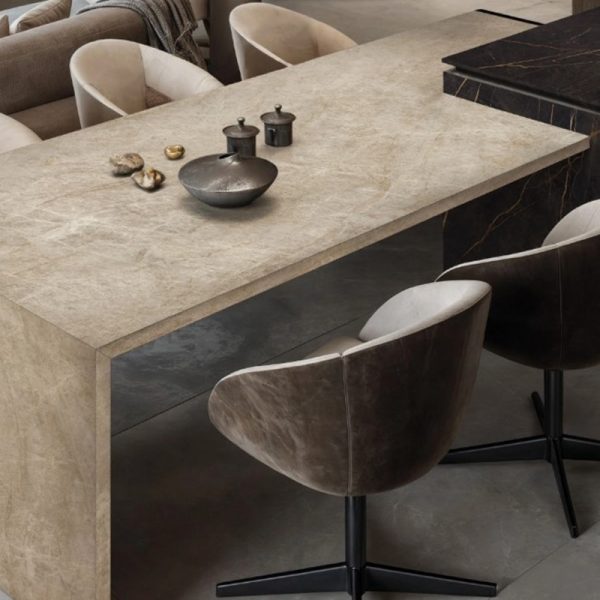 Taj Mahal Caramel Polished Porcelain Tiles 120 x 120cm