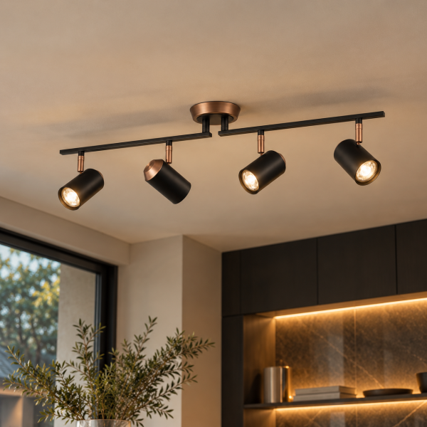 Marlowe 4-Light Copper Spotlight