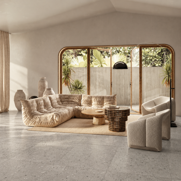 Terrazzo Silent Chips Porcelain Tiles 120 x 60cm